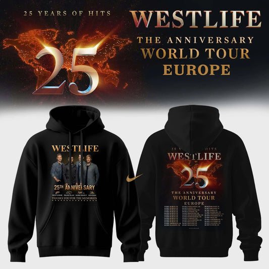 _ Westlife 25 – The Anniversary World Tour 2026 Edition Hoodie