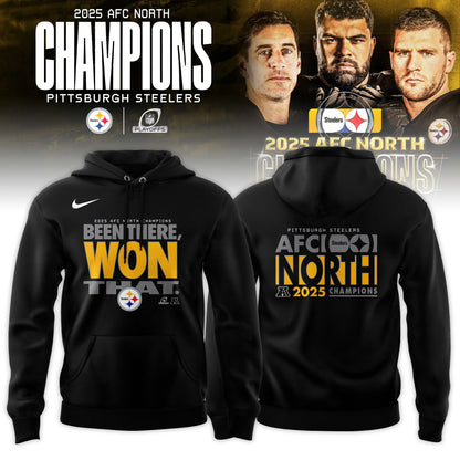 Pittsburgh Steelers 2025 AFC North Division Champions Locker Room Hoodie