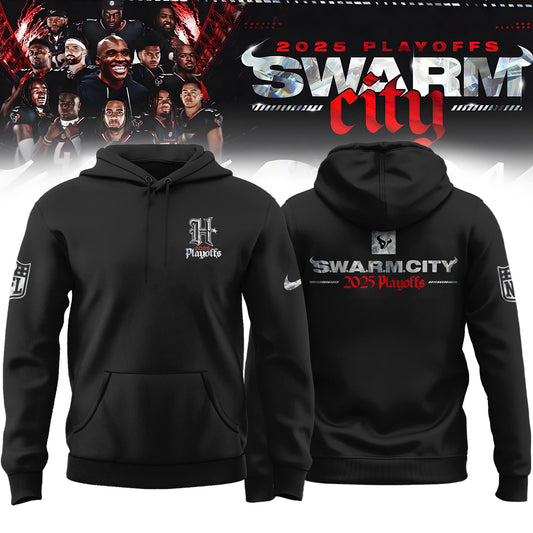 _ Houston Texans 2025 NFL Playoffs S.W.A.R.M. City Special Edition Hoodie