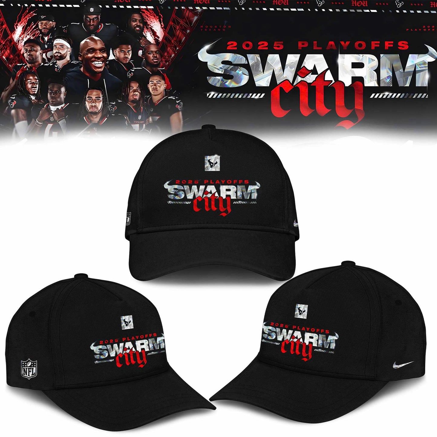 _ Houston Texans 2025 NFL Playoffs S.W.A.R.M. City Special Edition Hoodie