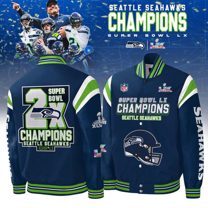 Seattle Seahawks Super Bowl LX Champions Bomber Jacket