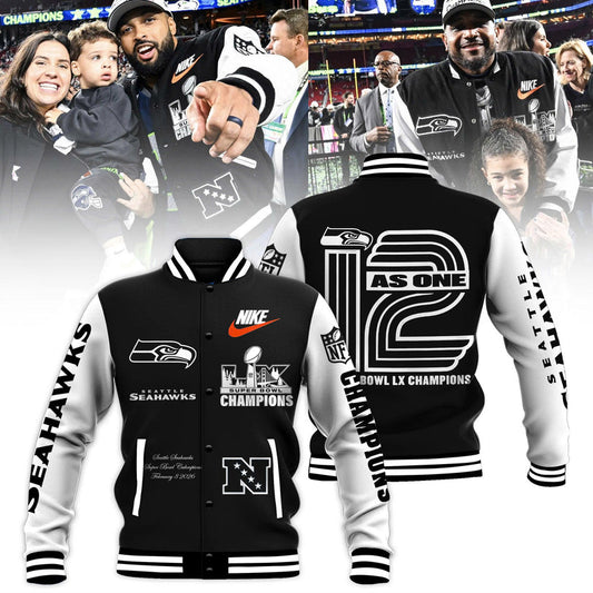 Seattle Seahawks Super Bowl LX Champions Bomber Jacket