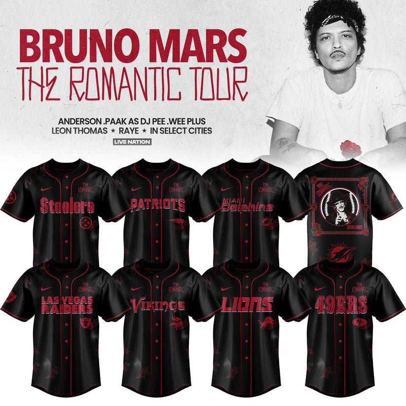 Bruno Mars – The Romantic Tour 2026 Jersey Collection