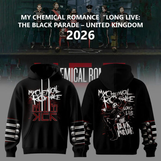 MCR Long Live The Black Parade UK 2026 Tour Graphic Hoodie