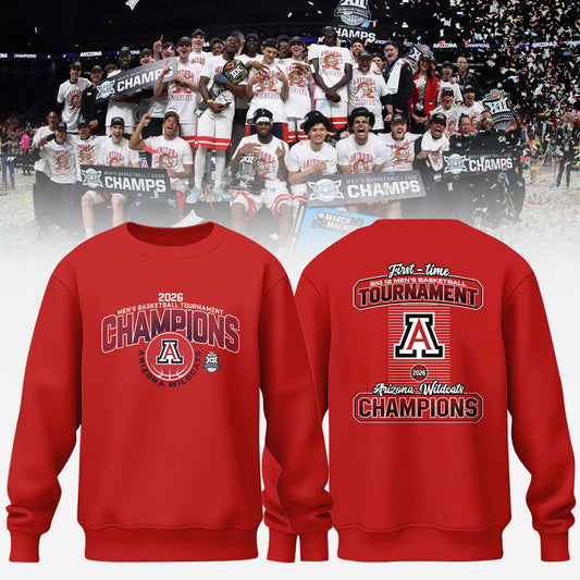 Arizona 2026 Big 12 Men’s Basketball Tournament Champions Sweatshirt