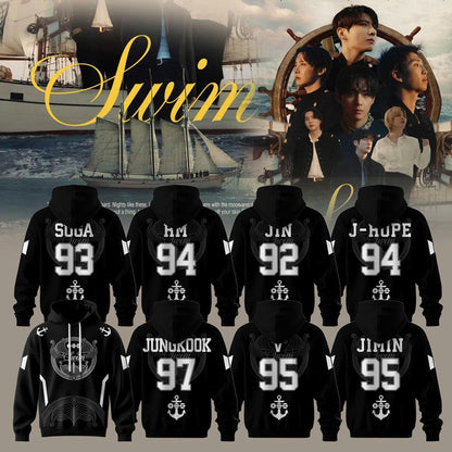 BTS – Swim Arirang Album Mixed Mesh Hoodie