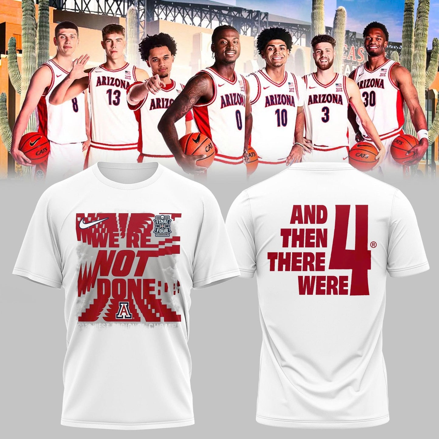 Arizona Wildcats West Region Champions 2026 T-Shirt – March Madness Basketball Tee