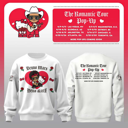 Bruno Mars x Hello Kitty "The Romantic Tour" Sweatshirt