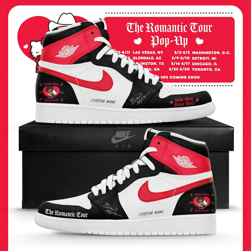 Bruno Mars x Hello Kitty "The Romantic Tour" JD1 Shoes