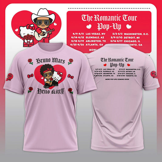 Bruno Mars x Hello Kitty "The Romantic Tour" T-shirt