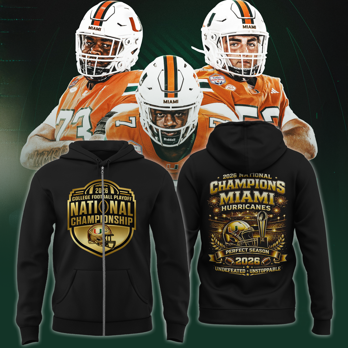 Glory Gold National Champions ZipHoodie