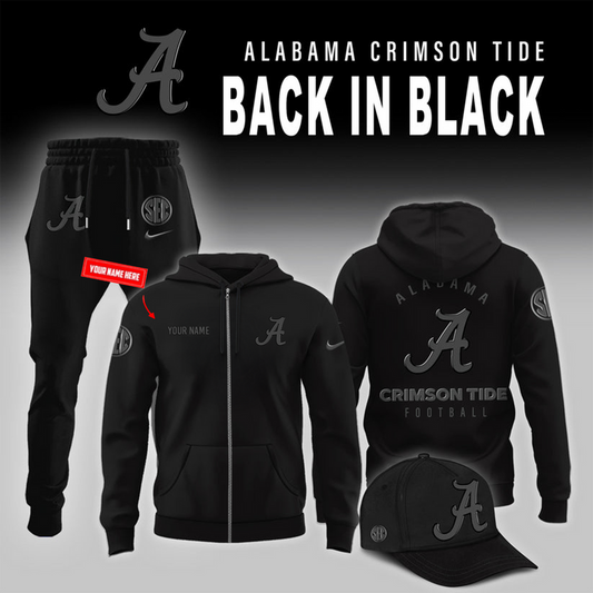 Alabama Crimson 2026 Back In Black Limited Edition ZIP Hoodie